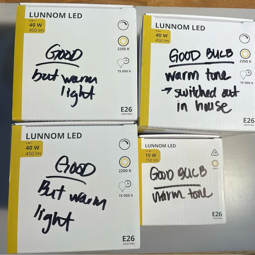 IKEA LUNNOM LED Bulbs - set of 6 across three sizes - item “last chance to buy”
